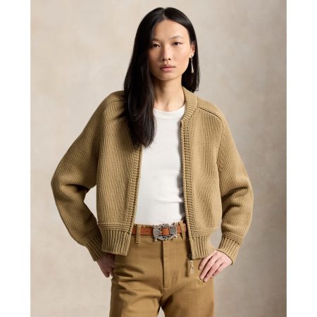 Ralph Lauren Cotton-Blend Full-Zip Sweater