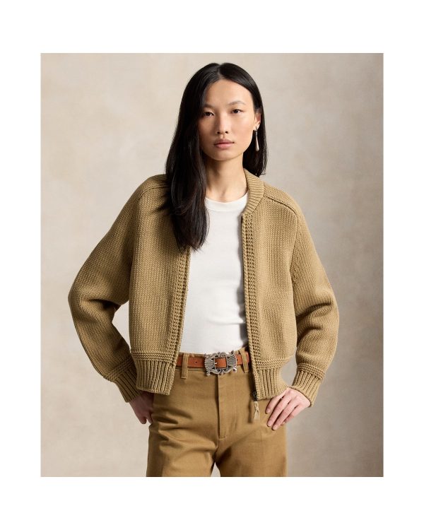 Ralph Lauren Cotton-Blend Full-Zip Sweater