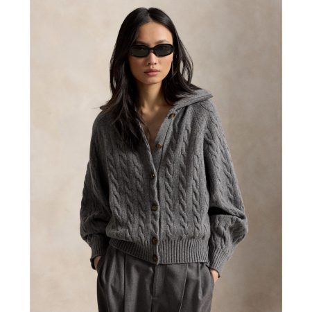 Ralph Lauren Cable Knit Wool Cashmere Jacket
