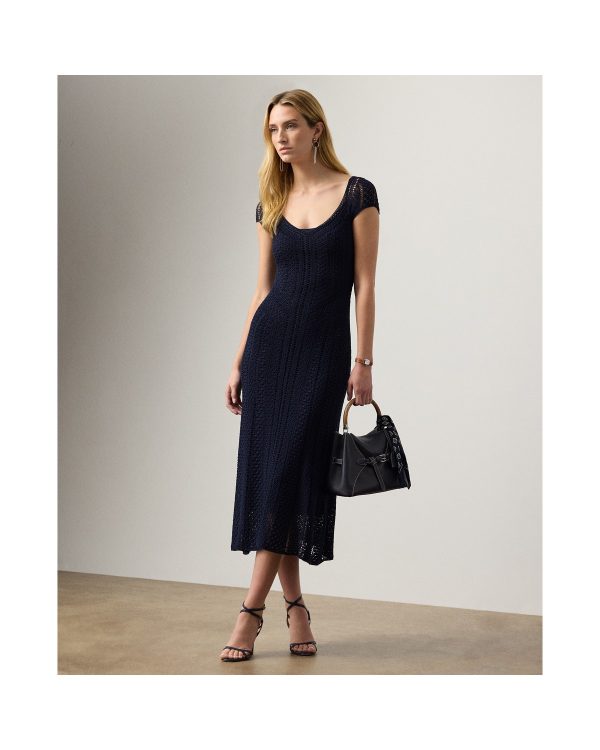 Ralph Lauren Crosley Hand-Crocheted Silk Day Dress