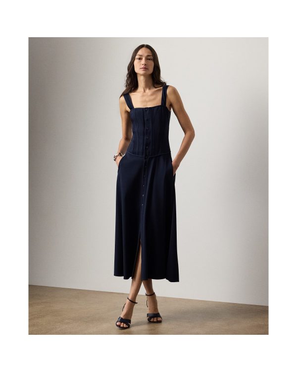 Ralph Lauren Sophee Cotton-Blend Sleeveless Day Dress