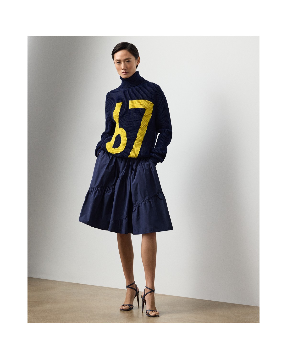 Ralph Lauren Kyle Featherweight Taffeta Skirt
