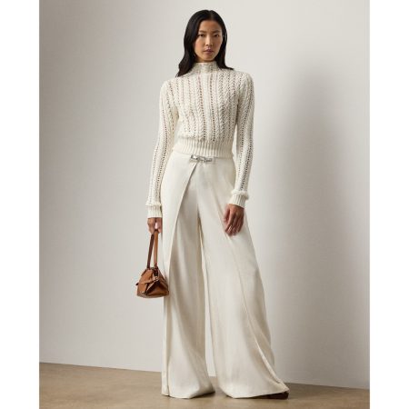 Ralph Lauren Imann Linen Wide-Leg Pant