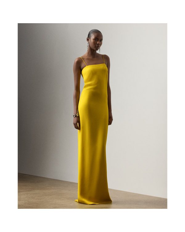 Ralph Lauren Demetrius Silk Cady Evening Dress
