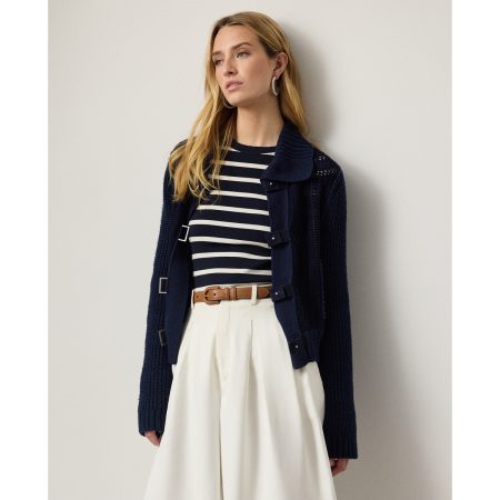 Ralph Lauren Silk-Suede Hybrid Cardigan
