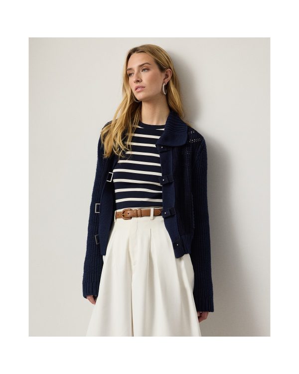 Ralph Lauren Silk-Suede Hybrid Cardigan