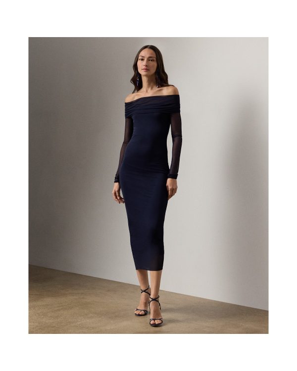Ralph Lauren Audria Jersey Cocktail Dress