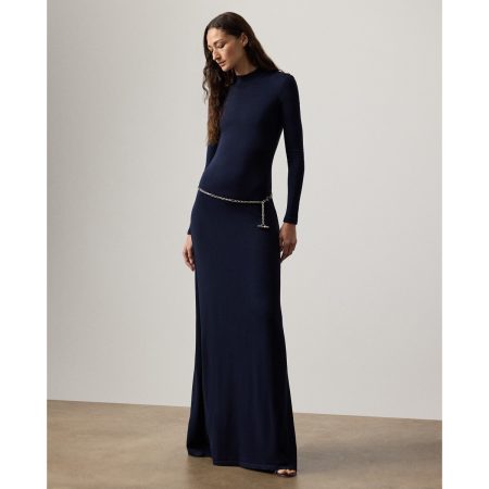Ralph Lauren Lorina Stretch Silk Jersey Day Dress