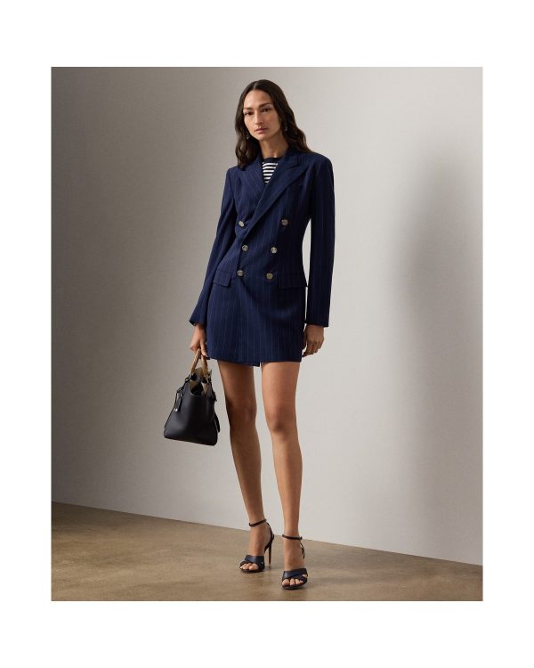 Ralph Lauren Camden Striped Wool Day Dress