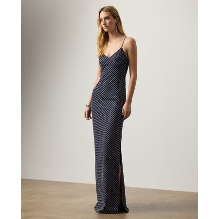 Ralph Lauren Caitlin Sequined Gabardine Evening Dress
