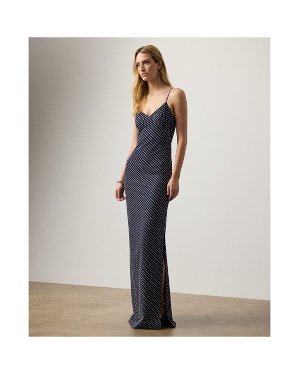 Ralph Lauren Caitlin Sequined Gabardine Evening Dress
