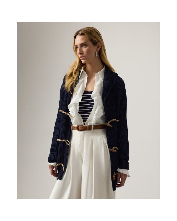 Ralph Lauren Cotton-Silk Shawl-Collar Cardigan