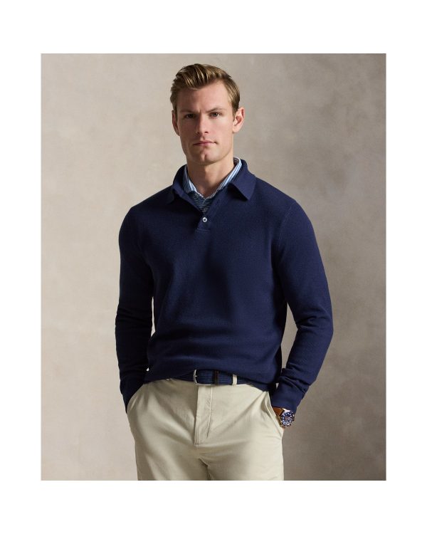 Polo Ralph Lauren Performance Cotton Blend Polo Sweater