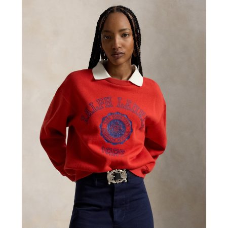 Ralph Lauren Crest Polo Collar Fleece Crewneck
