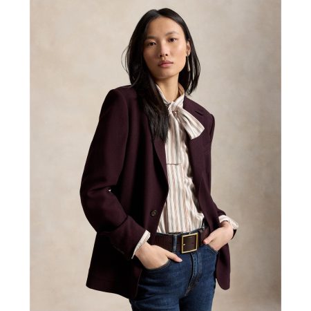 Ralph Lauren Single Breasted Wool Crepe Blazer