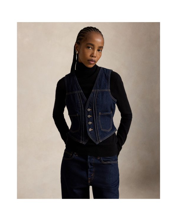 Ralph Lauren Buttoned Denim Vest