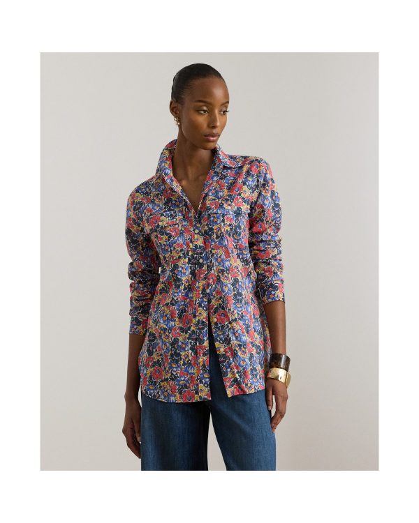Ralph Lauren Classic Fit Floral Cotton Voile Shirt