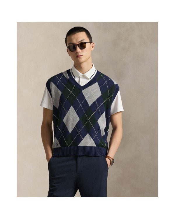 Polo Ralph Lauren Big Fit Performance Argyle Sweater Vest