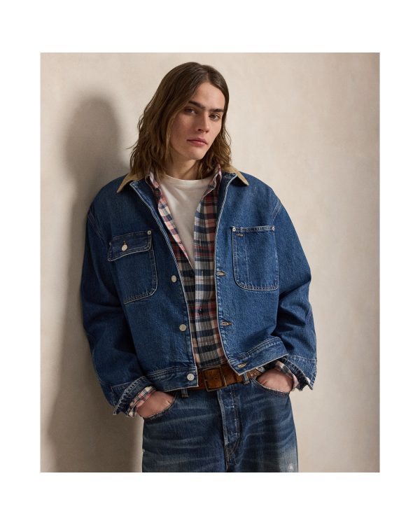 Polo Ralph Lauren Denim Corduroy-Collar Trucker Jacket