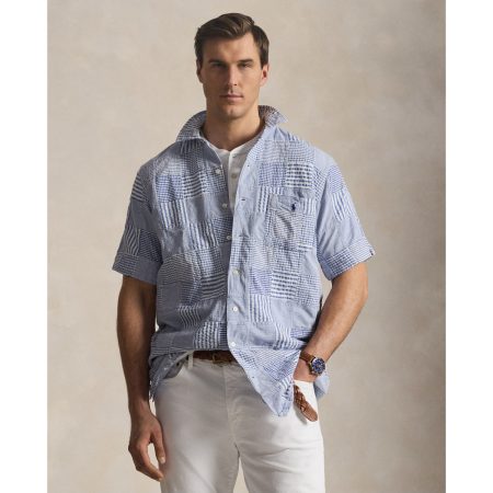 Polo Ralph Lauren Patchwork Seersucker Camp Shirt