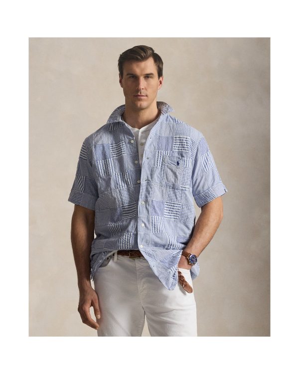 Polo Ralph Lauren Patchwork Seersucker Camp Shirt