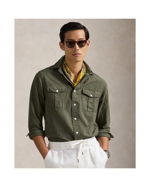 Polo Ralph Lauren Classic Fit Linen-Silk-Cotton Workshirt