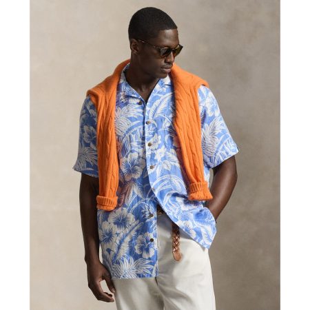 Polo Ralph Lauren Tropical-Print Linen Shirt