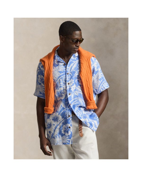Polo Ralph Lauren Tropical-Print Linen Shirt