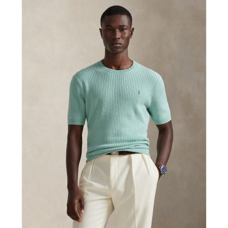 Polo Ralph Lauren Rib-Knit Cotton Short-Sleeve Sweater