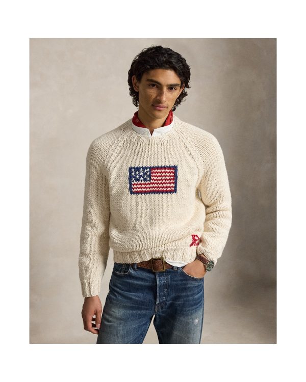 Polo Ralph Lauren Flag Cotton Raglan-Sleeve Sweater