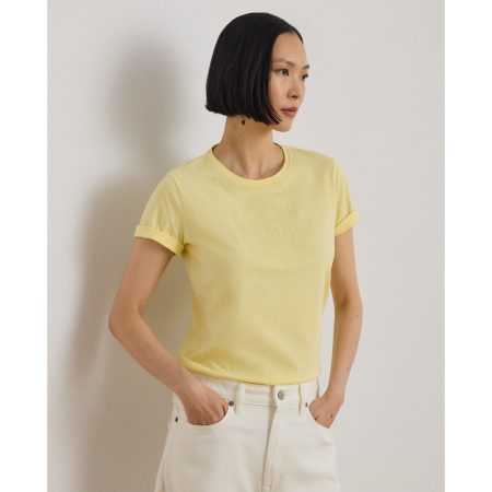 Ralph Lauren Embroidered-Crest Cotton Jersey Tee