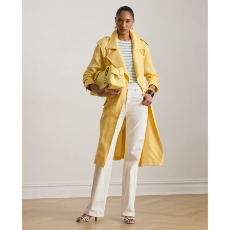 Ralph Lauren Double-Breasted Linen Trench Coat