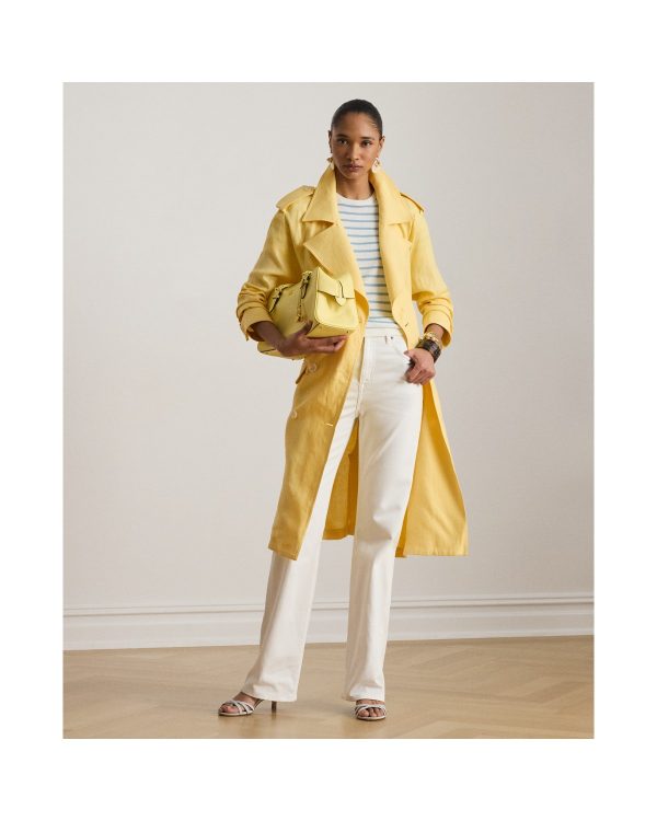 Ralph Lauren Double-Breasted Linen Trench Coat