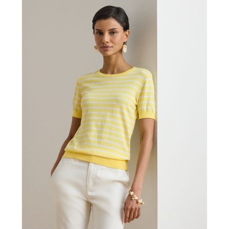 Ralph Lauren Striped Cotton Short-Sleeve Sweater