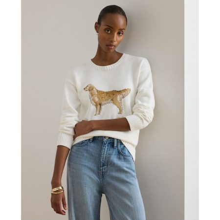 Ralph Lauren Intarsia-Knit Golden Retriever Sweater