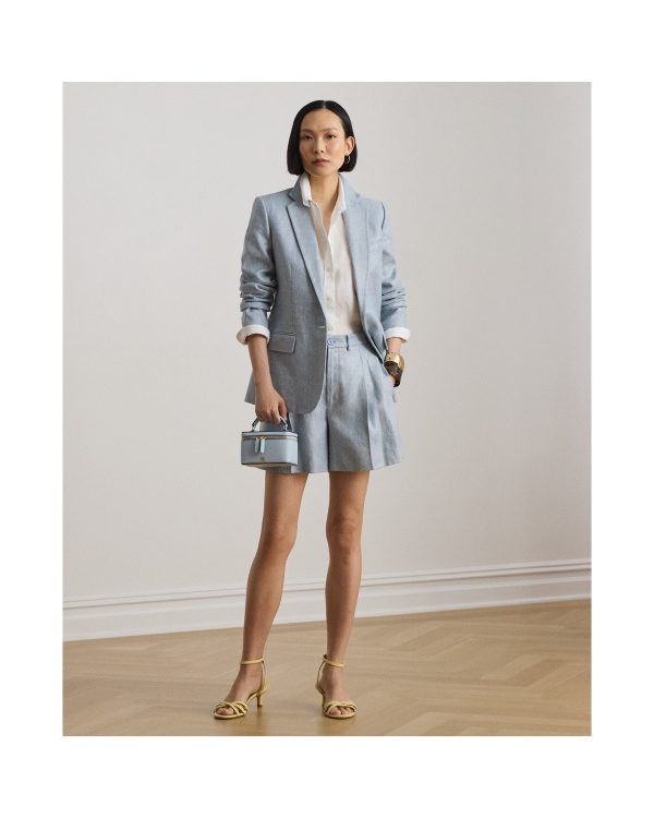 Ralph Lauren Pleated Foiled Wide-Leg Short