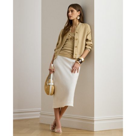 Ralph Lauren Linen Midi Pencil Skirt