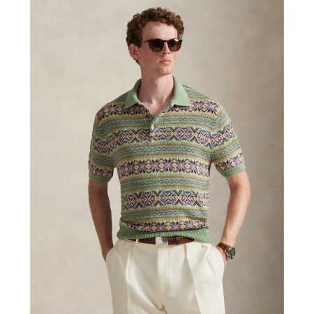 Polo Ralph Lauren Linen Cotton Polo Collar Sweater