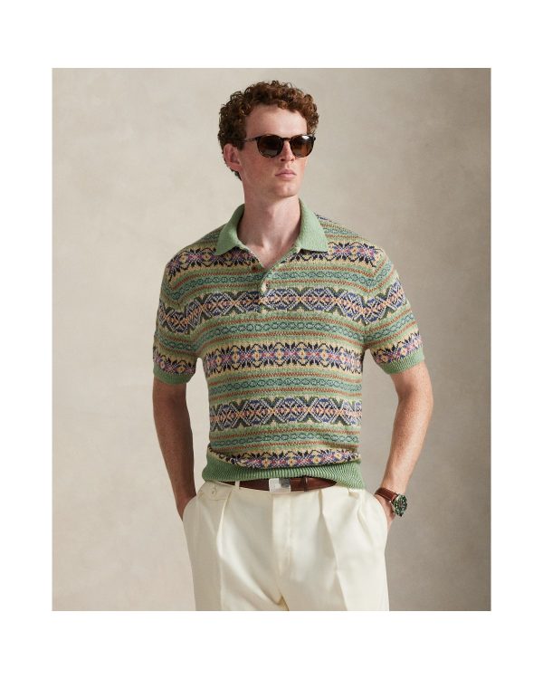Polo Ralph Lauren Linen Cotton Polo Collar Sweater