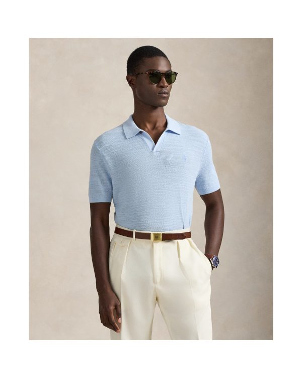 Polo Ralph Lauren Cotton Linen Polo Collar Sweater