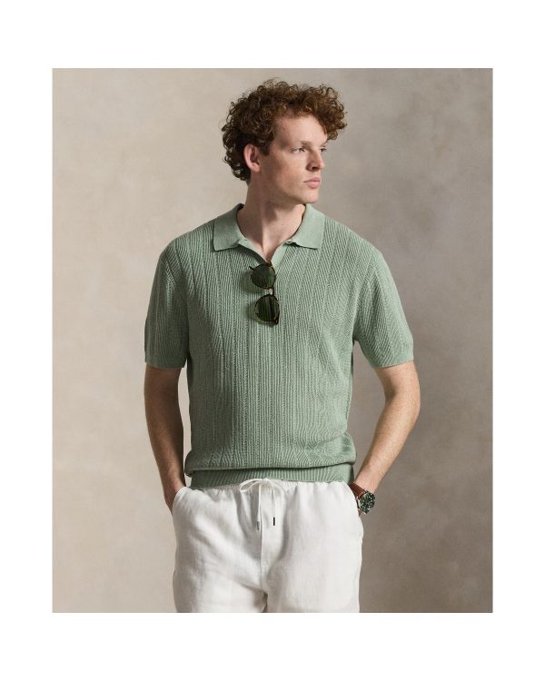 Polo Ralph Lauren Linen Johnny Collar Sweater