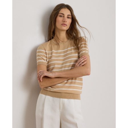Ralph Lauren Striped Short-Sleeve Sweater