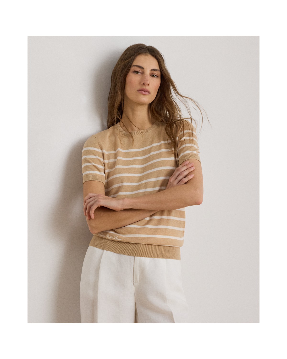 Ralph Lauren Striped Short-Sleeve Sweater