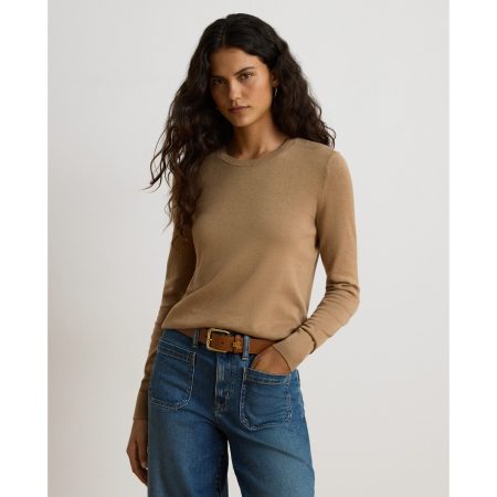 Ralph Lauren Embroidered Logo Cotton Modal Sweater