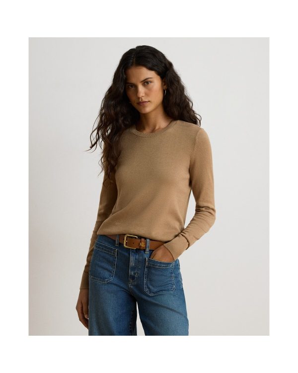Ralph Lauren Embroidered Logo Cotton Modal Sweater