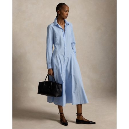 Ralph Lauren Cotton Paneled Shirtdress