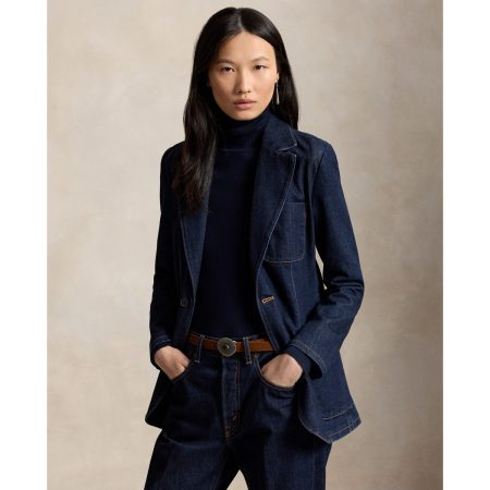 Ralph Lauren Single Breasted Denim Blazer