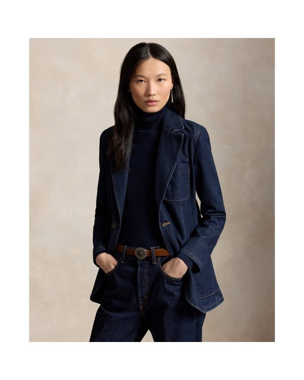Ralph Lauren Single Breasted Denim Blazer