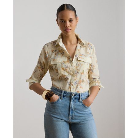Ralph Lauren Classic Fit Floral Cotton Voile Shirt