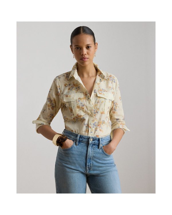 Ralph Lauren Classic Fit Floral Cotton Voile Shirt
